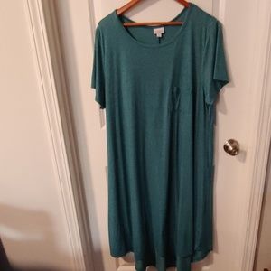 NWOT  LLR Dress Teal high-low 3xl, LLR care instru